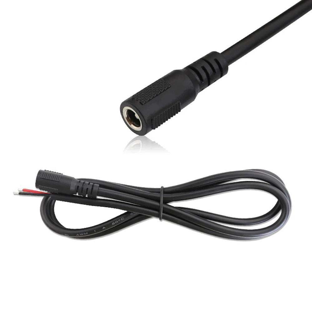 5.5 X 2.1mm DC Power Connector Jack Adapter Lead Cord 12V Cable DC 5.5 X 2.5 Female Male Extension External Plug Power Cord