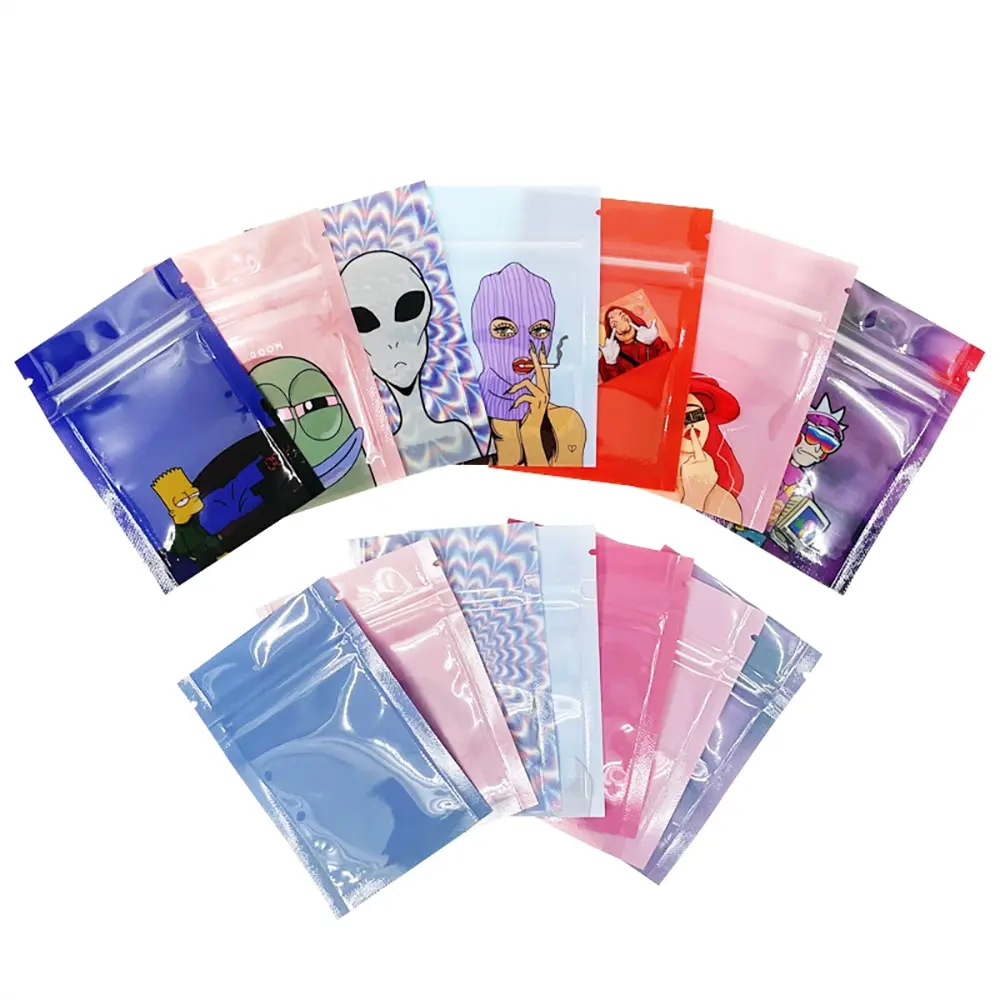 3.5g 14g 28grams hot sell mylar plastic bag matte laminate candy herb packaging bag Smell Proof Mylar bag