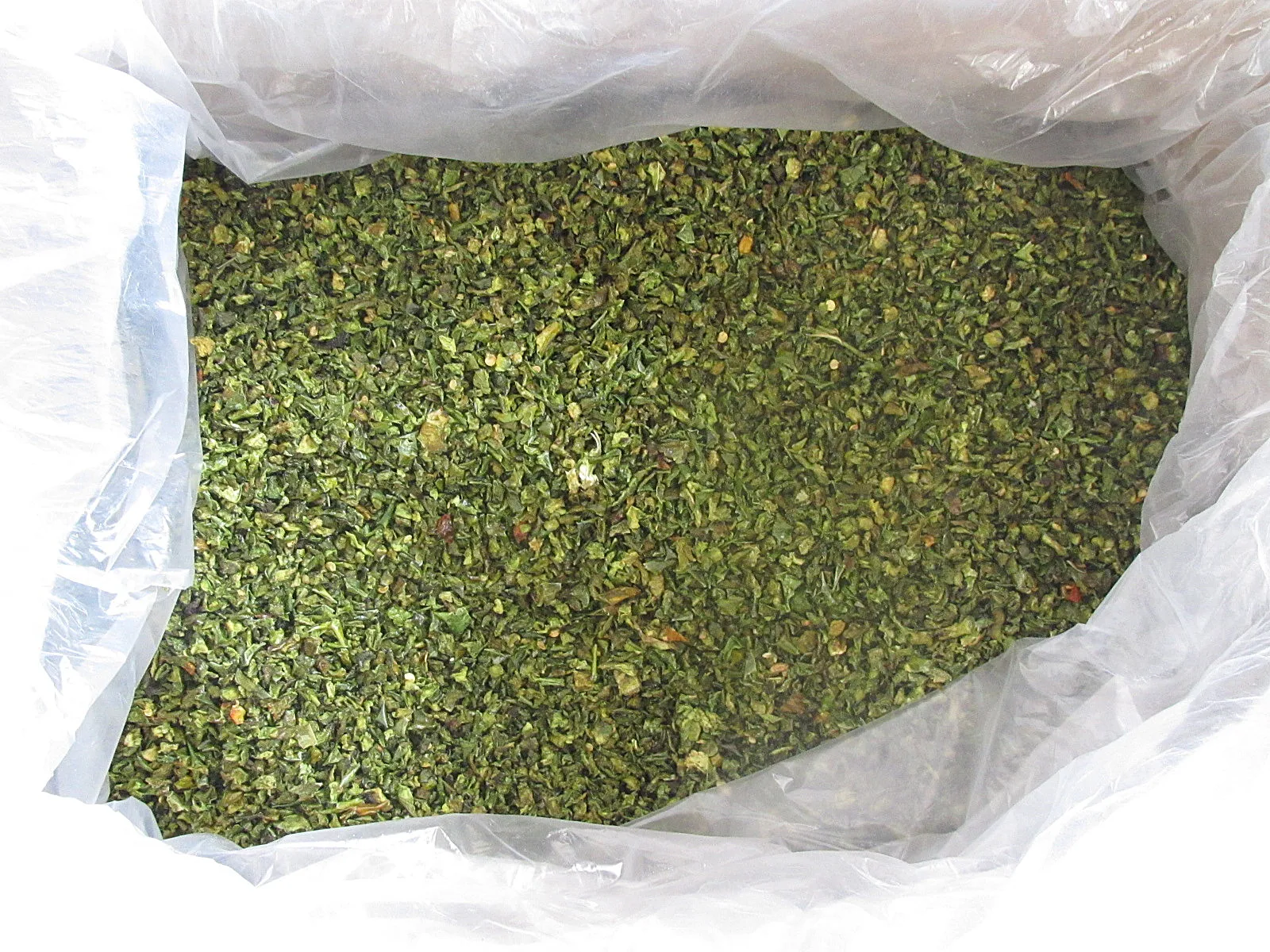 Дегидратированный зеленый перец 3x3/6x6/9x9 мм