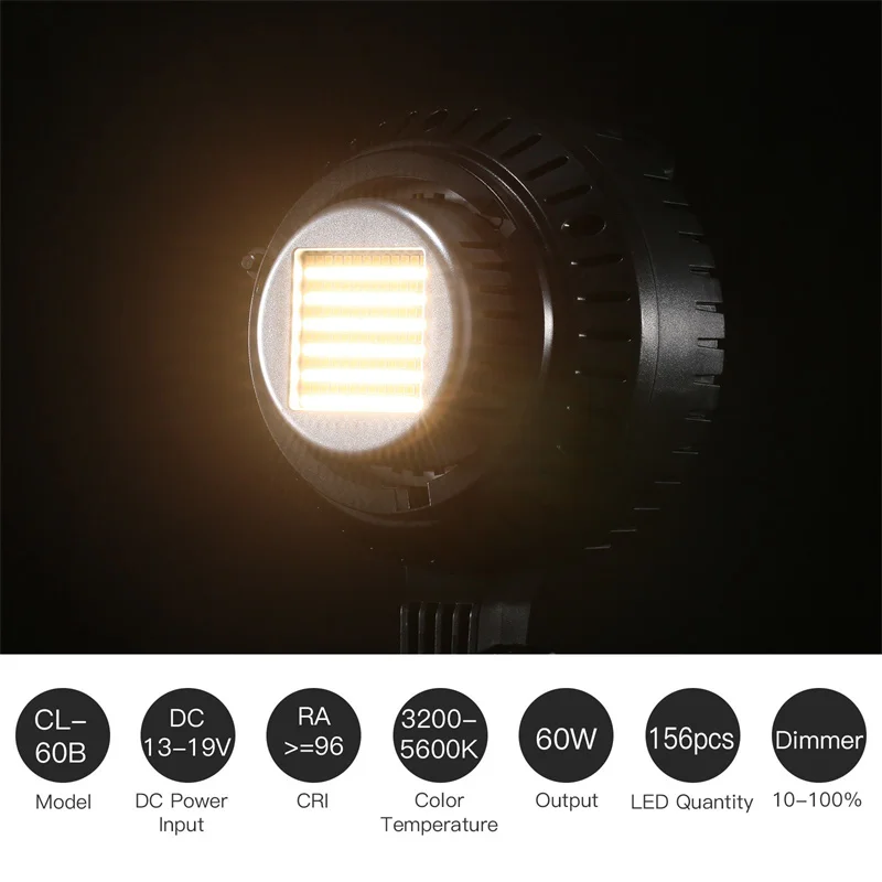Bi-Color Temperature 3200K-5600K Professional Studio Light LED Video Light for Studio Outdoor Photography