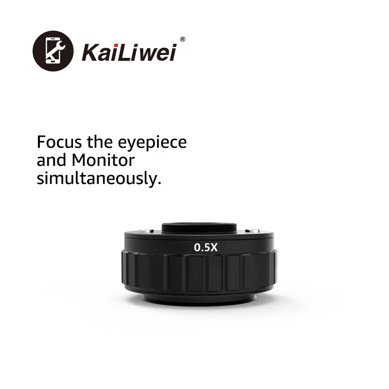 Kailiwei Industrial Trinocular Stereo Microscope Magnification Continuous Zoom 7X - 50X  with big base