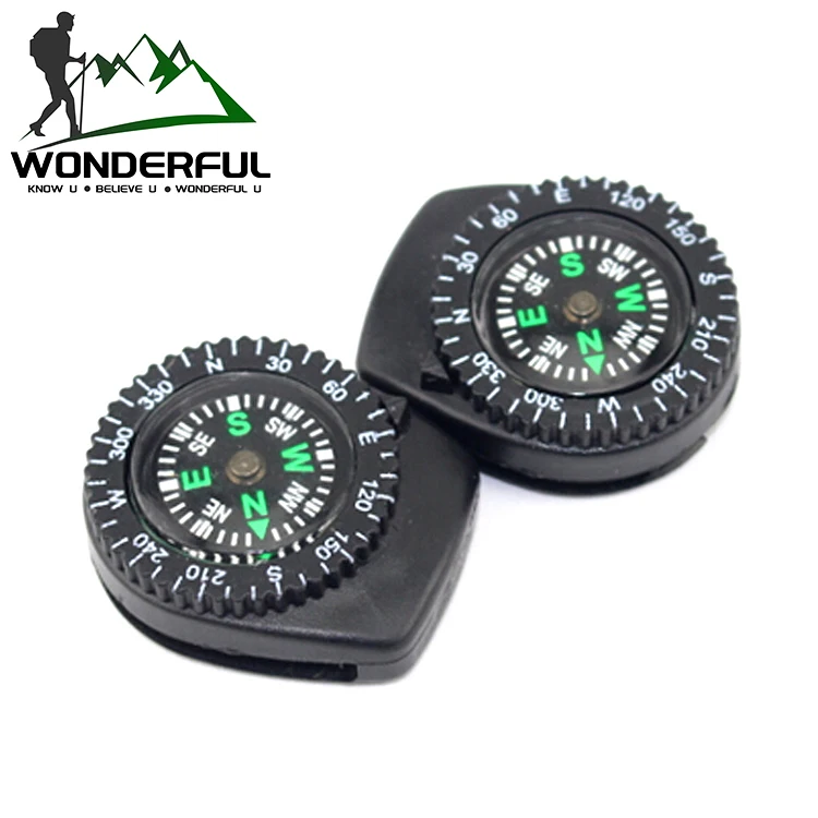 Customize Multi Size Bulk Mini Outdoor Removable Button Compass With Clip