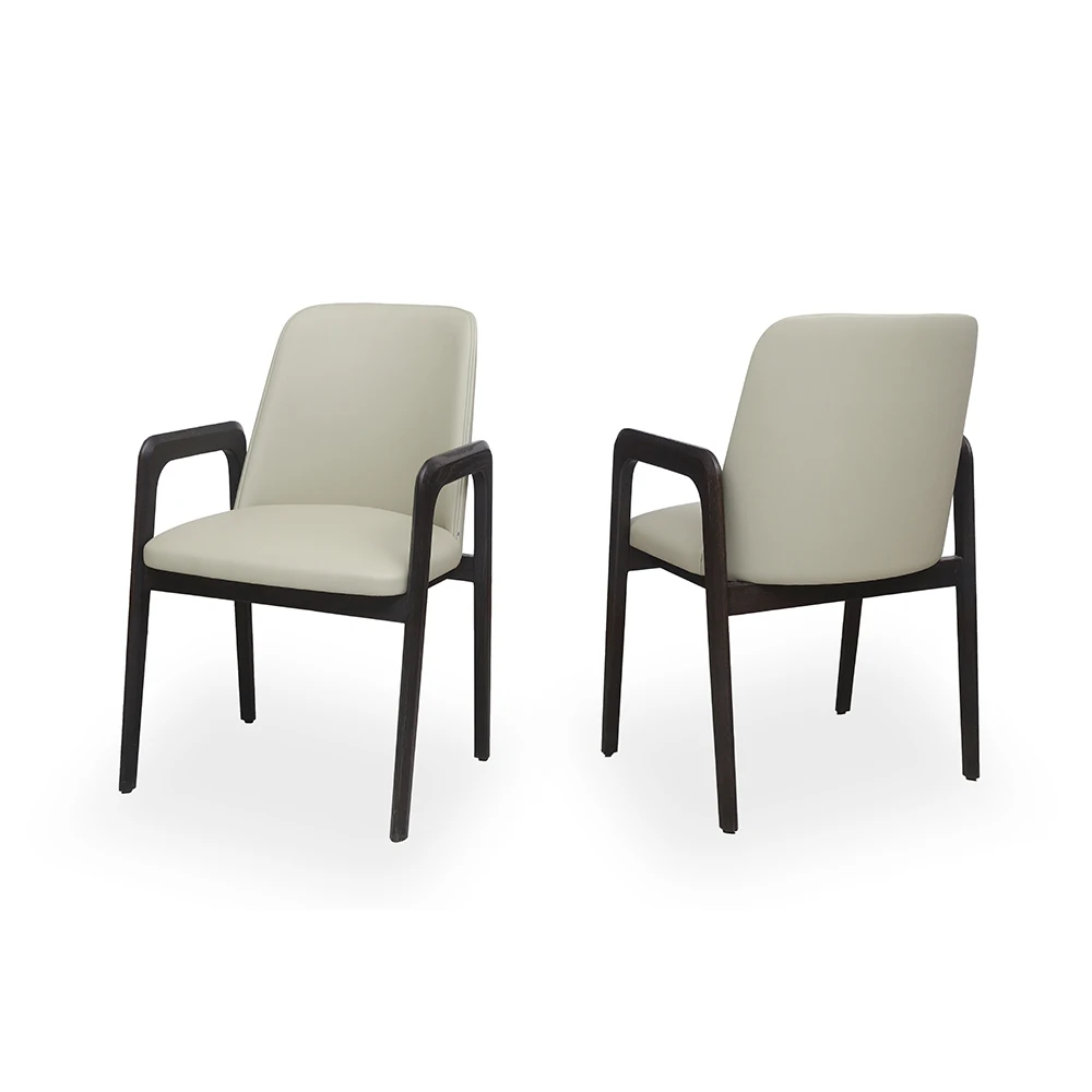 
2020 New Design OAK Dining Chair Modern Home Furniture With PU Leather 