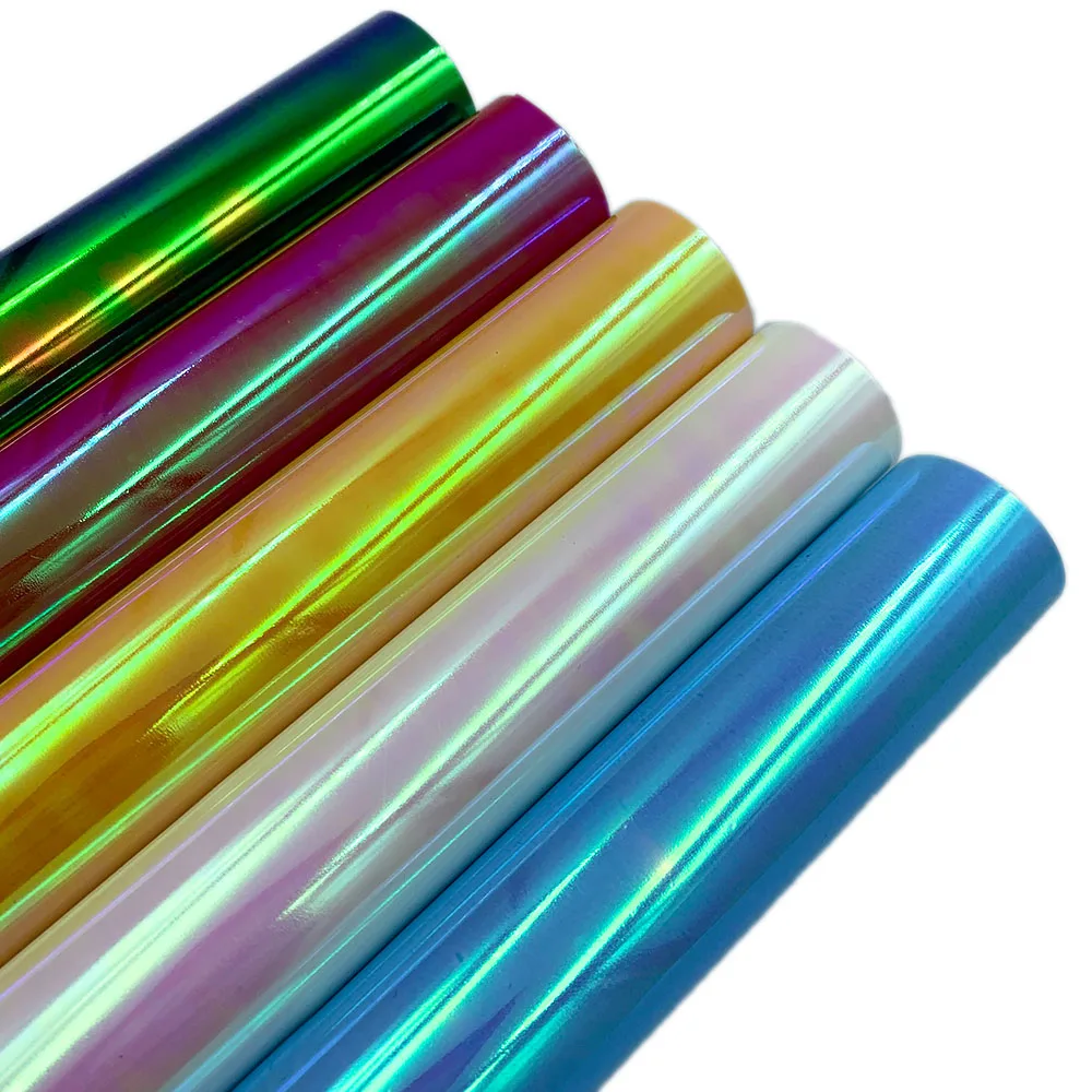 
30cm*50cm Iridescent Heat Transfer Vinyl Iron On Hot Heat Pressing Clothes T-shirts Decor 
