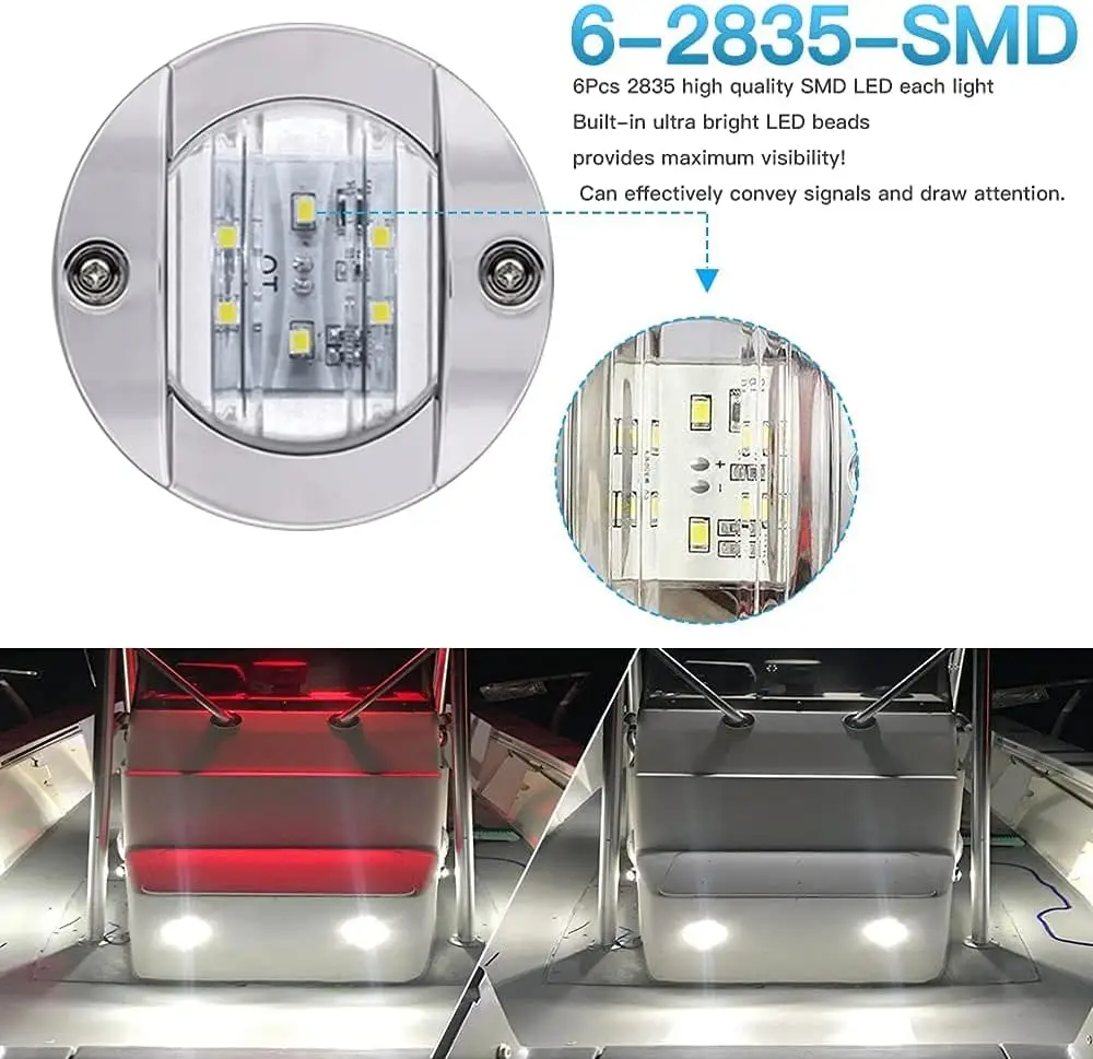 Waterproof Marine Boat Yacht LED Courtesy Light LED Side Marker Light Deck Navigation Lights