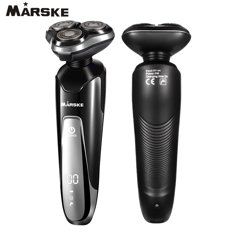 
Nice Package Marske 3322K Gift Box LED Display Black Razor Washable USB Rechargeable Electric Shaver 