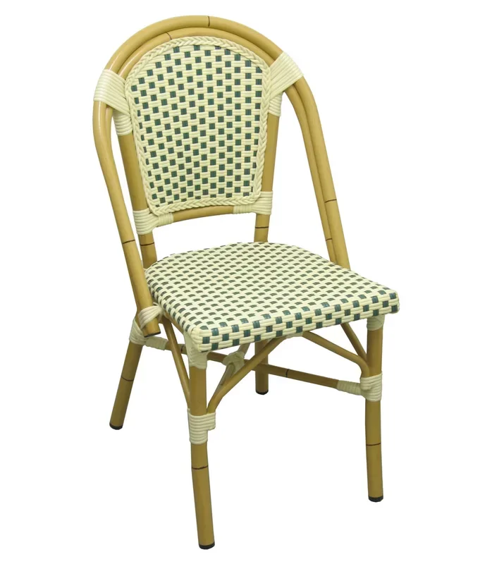 Aluminum Wicker Chair Wholesale Discount Bistro Outdoor Balcony French Cafe Rattan