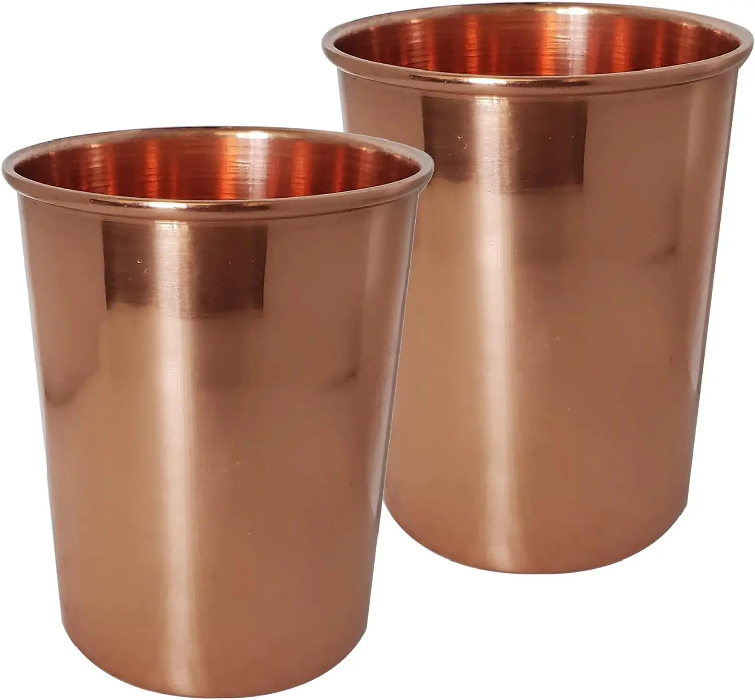 Forged Copper Mug Set with 14 Ounce Cups Suitable for Your Favorite Beverages - Keep Beverages Refrigerated and Longer