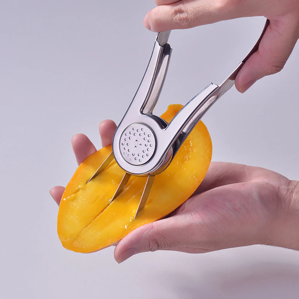Mango Peeling Separator Peeler Manual Golden Mango Slicer Fruit Cubes Cutter Pawpaw Digging Stainless Steel Home Gadgets