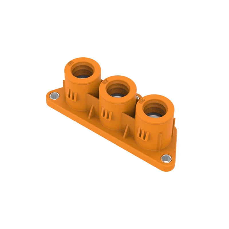 1 2 3 POS HV Pass-Through Plastic HVPT high voltage Connector for Electric vehicle