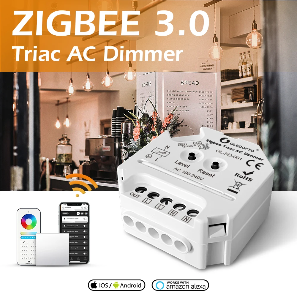 New design GL-SD-001 wireless constant current AC dimmer zigbee wall switch led light dimmer