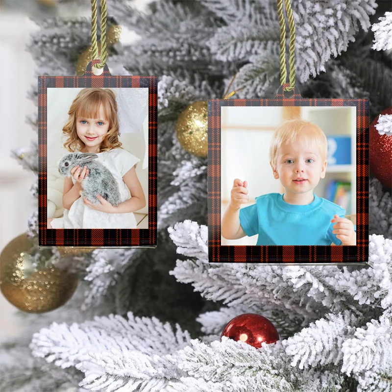 Custom Size Hanging Acrylic Fujifilm Instax Small Photo Frame Acrylic Polaroid Picture Display Frame for Christmas Decoration