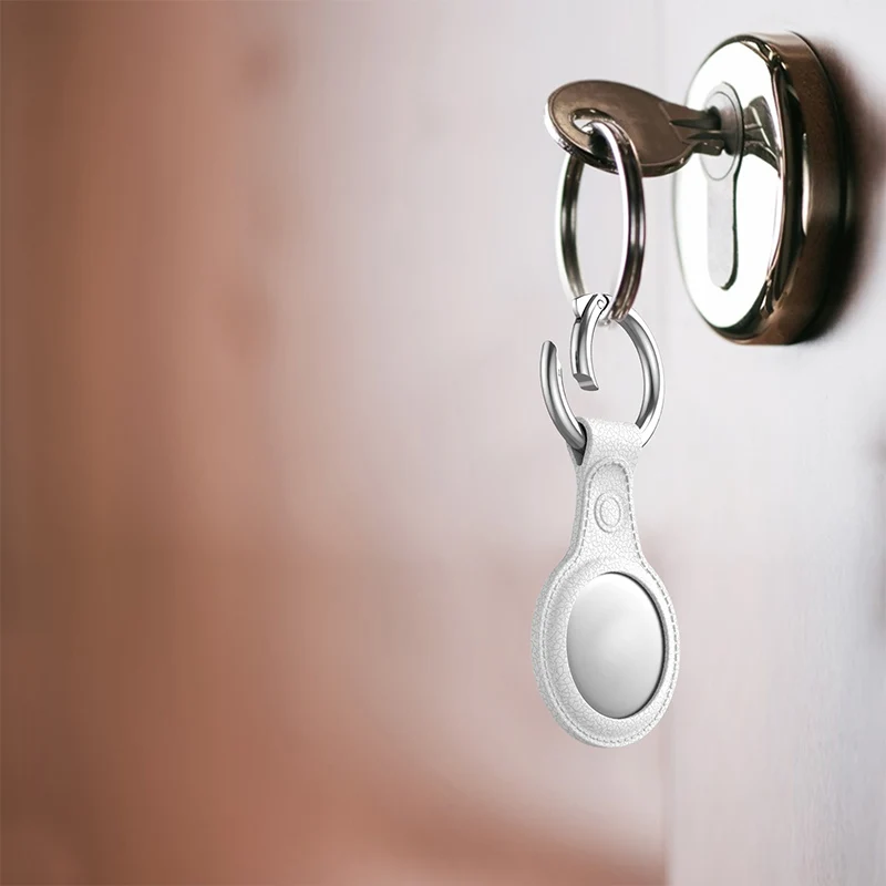 Factory Custom leather AirTag case protective cover wholesale suitable for aviation label holder TPU aviation label box GPS anti