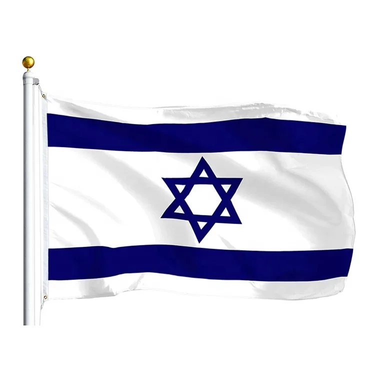 Wholesale Custom Size 3x5 Israel Flag Banner 100% Polyester Fabric 90x150CM Outdoor Flying National Country Israel Flag