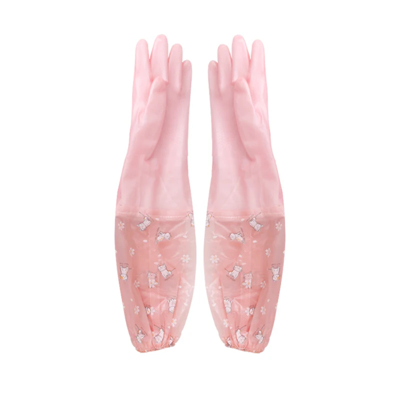 Kitchen dishiwashing latex warm gloves  dishes washing household cleaning gloves