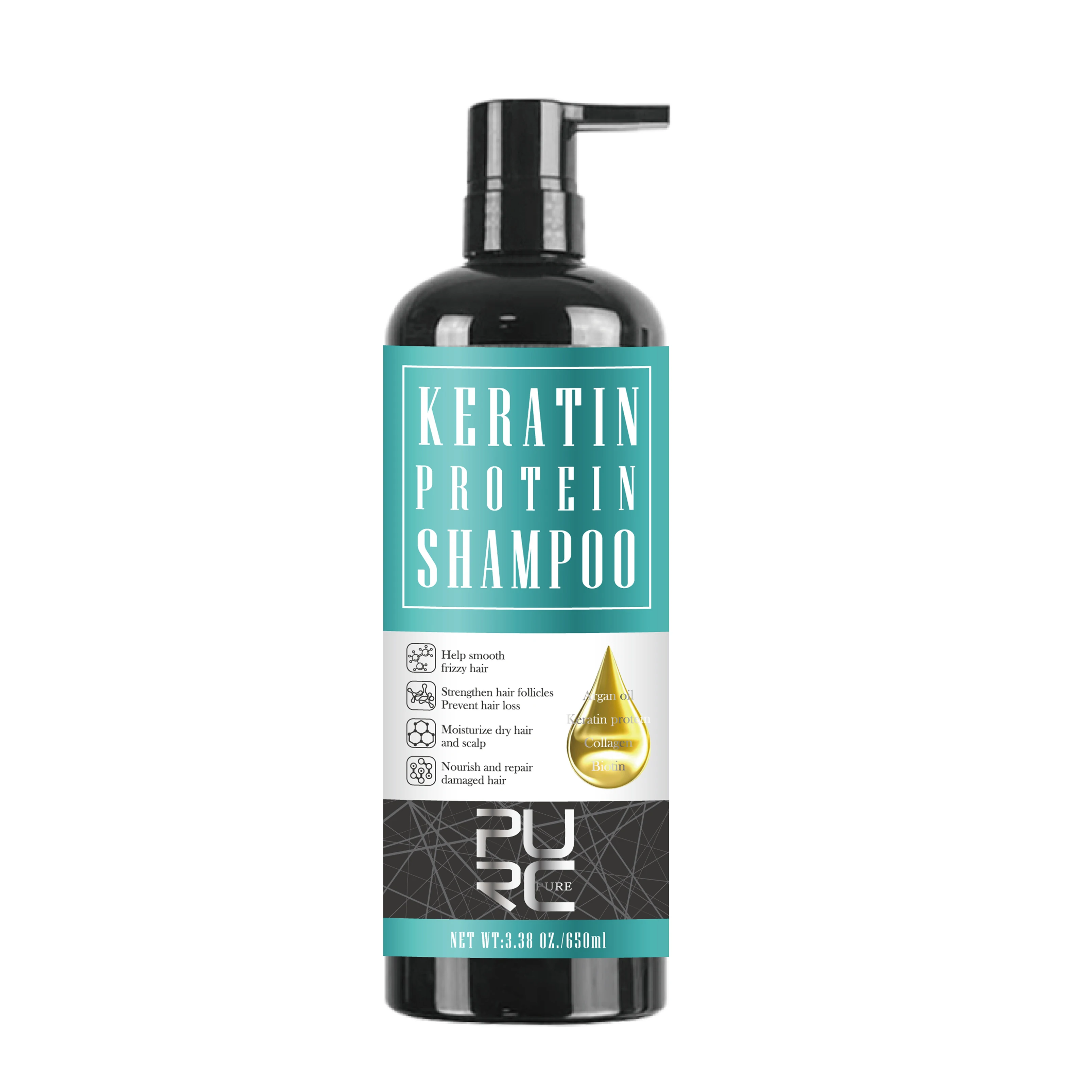 Organic Hair Keratin Protein Deep Repairing Shampoo For Damaged Hair Treatment
