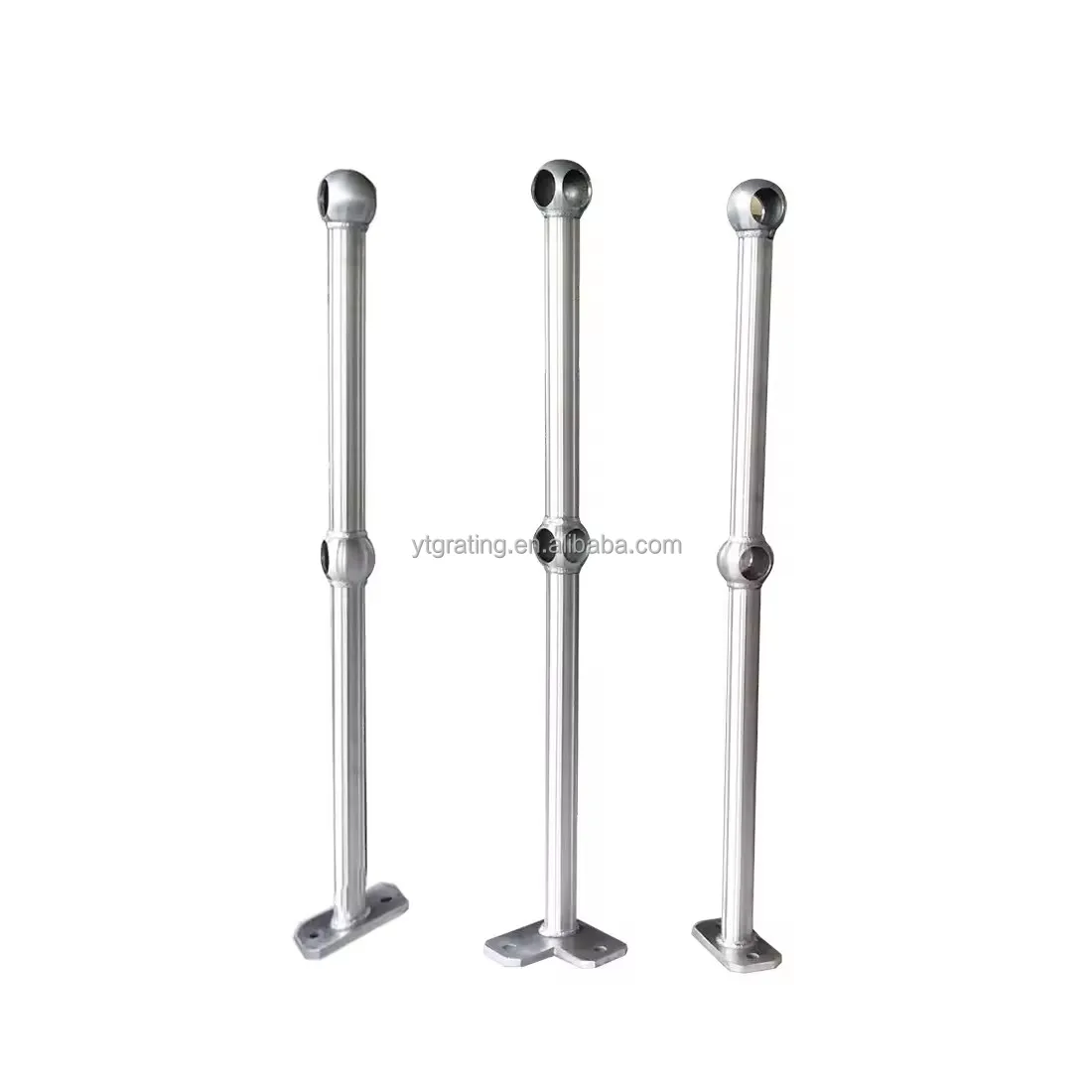 Factory Direct Sales Galvanized Steel Ball Stanchion Ball Joint Post Handrails Pipe Railing High Metal Building Materials
