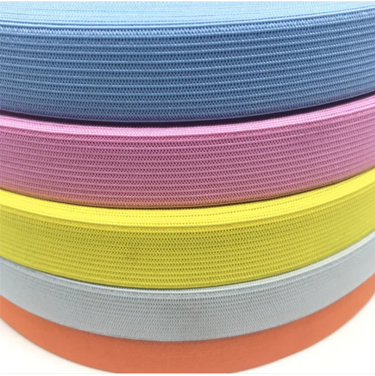 China High Quality Colored Elastic Band Customized Size Knitting Elastic Band For Clothes Garment