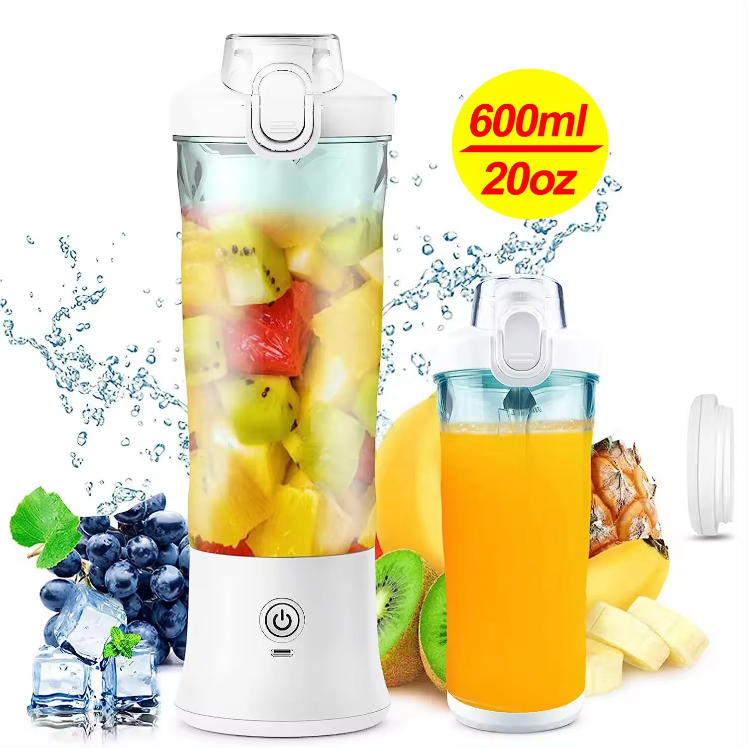 Family Travel Handheld Type-C Food Mixer Cup Personal New Product Electric Shaker Smoothies Fresh Fruit Juicers Portable Blender
