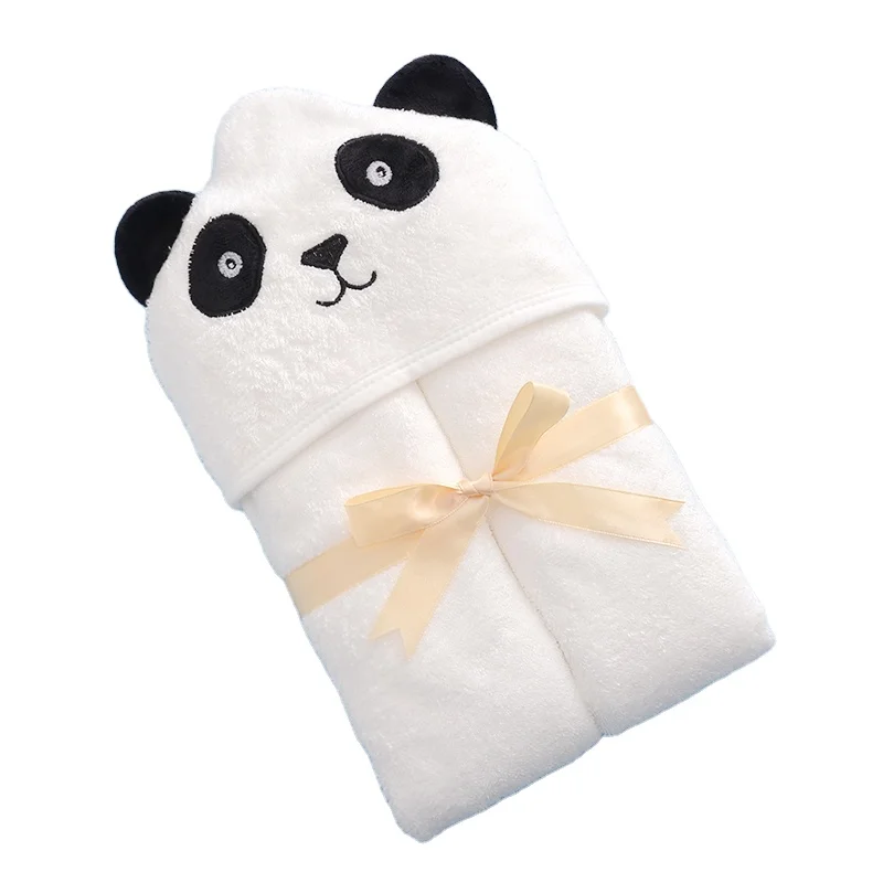 High Quality Bamboo Fiber Washcloth Bath Baby Towels Hooded Baby Bath Towel