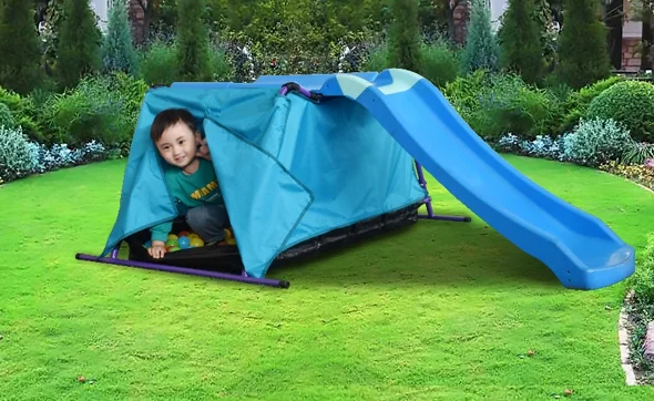 Outdoor New Style Children Non-Toxic Playhouse Safe Amusement Slide and Kids Climbing Frame Tent Indoor Plastic Slide Toy