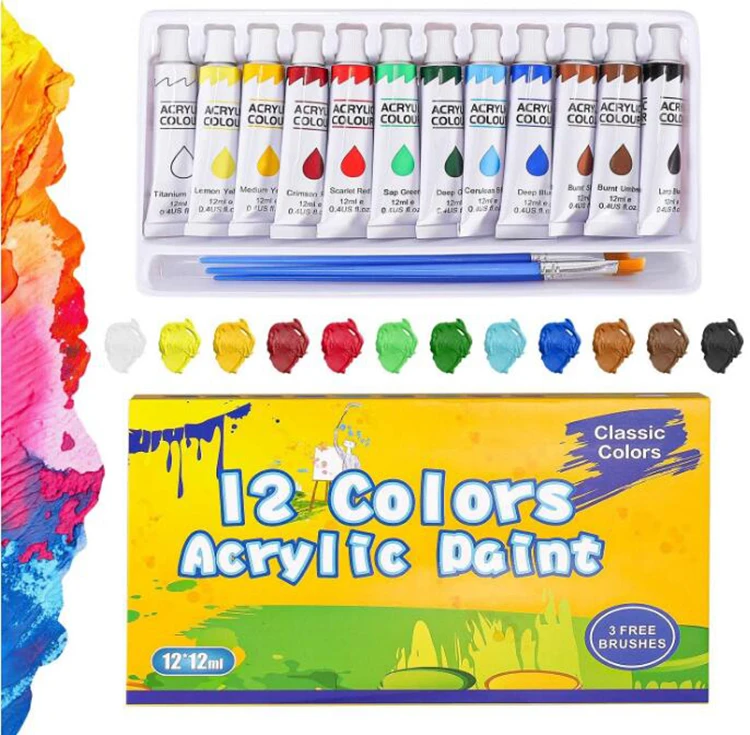 China Art Supplies Non Toxic Art Set DIY Painting Acrylic Paint Color Set for Students
