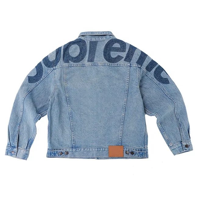 High quality jean jacket custom streetwear denim jacket for men jeans jacket