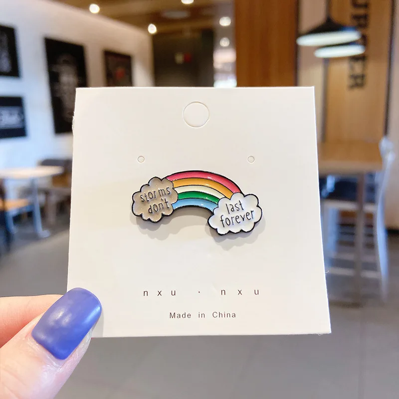 Cute ins random designs badge pins accessories cartoon clothing metal enamel pins for summer