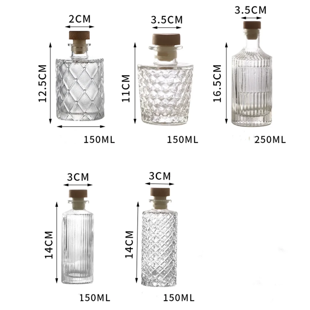 Wholesale Customized Design Alcohol Glassware Clear Glass Wine Bottle For Brandy Wine Whisky XO Sake