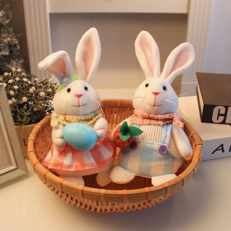 Easter station posture rabbit toy cartoon cute egg radish glowing rabbit table furnishings Easter bunny