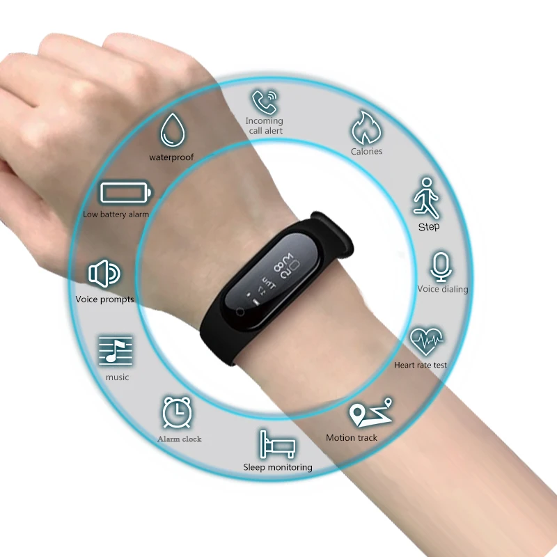 Fit бит Смарт часы с Bluetooth гарнитура 2 в 1 последние 2018 Android Спорт водонепроницаемый браслет