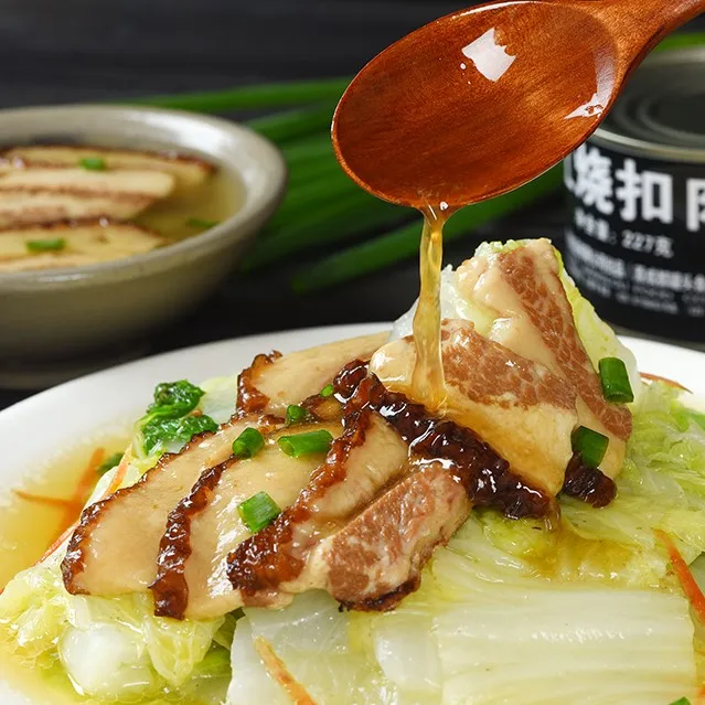Консервированное мясо домашней птицы, нарезанное вареное Свиное мясо, легкое открытие крышки, доступное длительное хранение