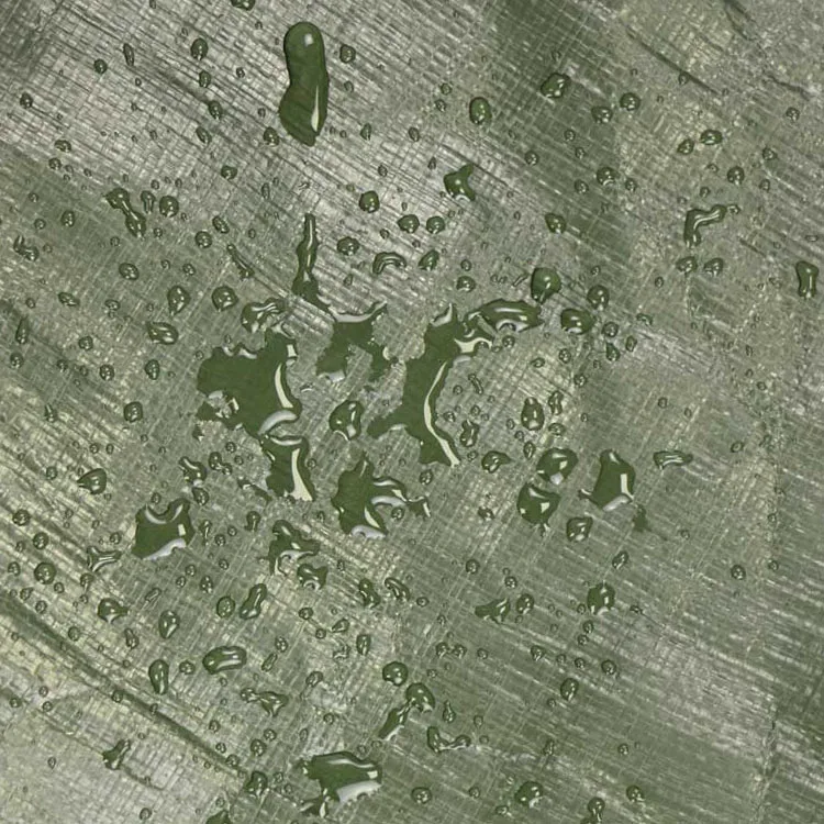 Шаньдун фабричное производство серебристо-зеленый под заказ двойной водонепроницаемый брезент ламинированный ПЭ Пластиковый
