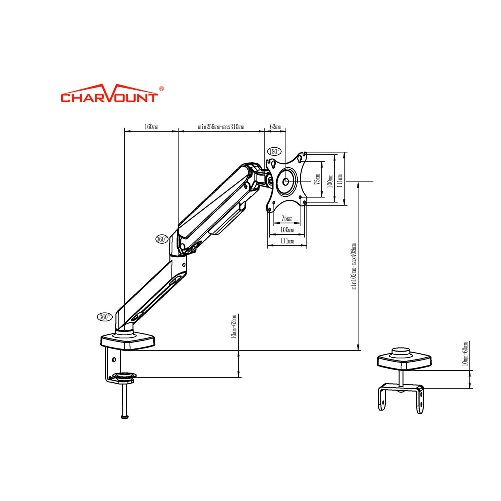 CHARMOUNT эргономичный настольный монитор с