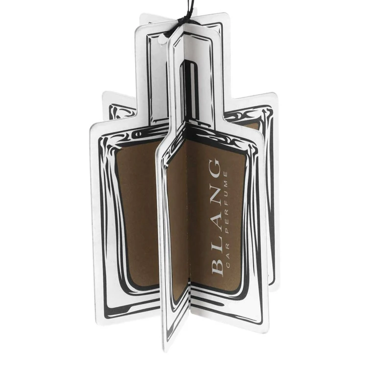 3D Paper Hanging Air Freshener Triple Fragrance Custom Package Car Air Freshener