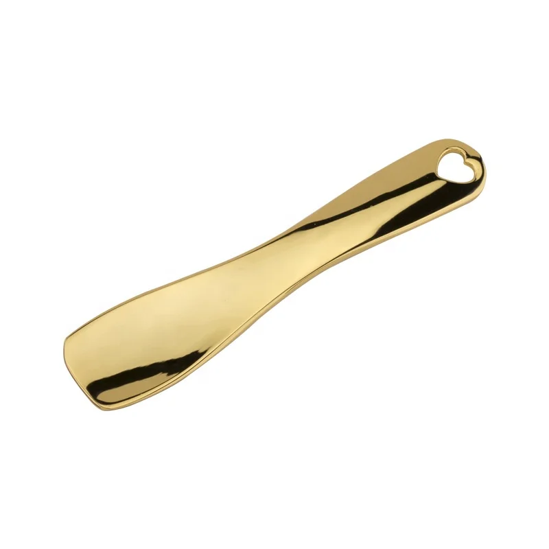 OEM дизайнерская Косметическая лопатка, золотой крем для глаз, смешивающая наклейка для лифтинга лица, массажная мини-ложка для макияжа