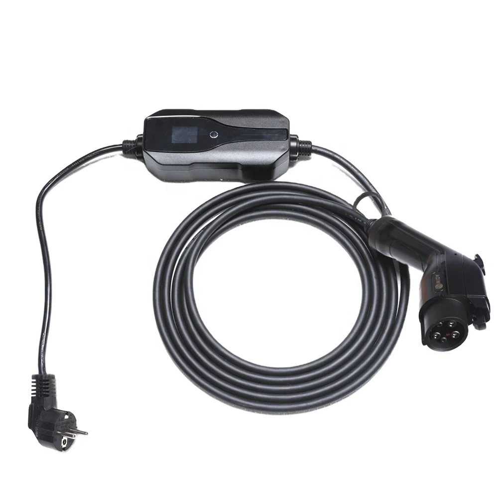 16A 1 фаза SAE J1772-2010 зарядки электромобилей тип 1 портативное зарядное устройство для электромобиля