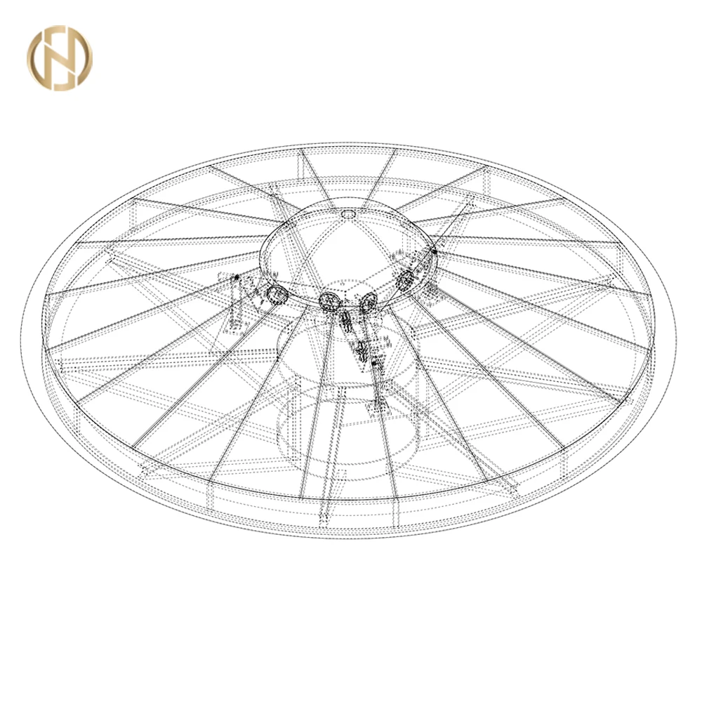 
30m Galvanized High Mast Lighting Steel Pole with Lowering/Raising Mechanism 