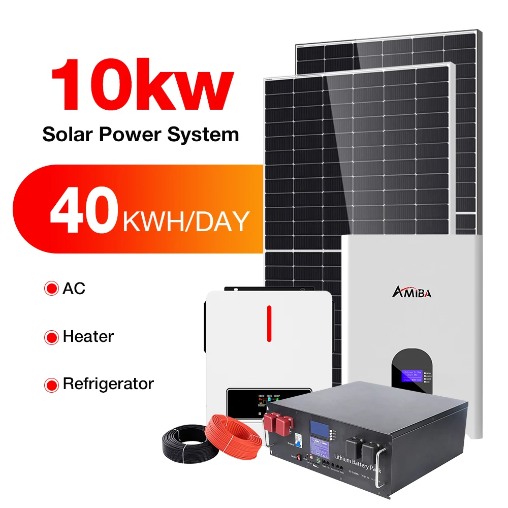 Complete Kit EU Solar Panel Power Station 5kW 15kva 10000 watt 10kw to 100KW On Off Grid Hybrid Solar Energy System with battery
