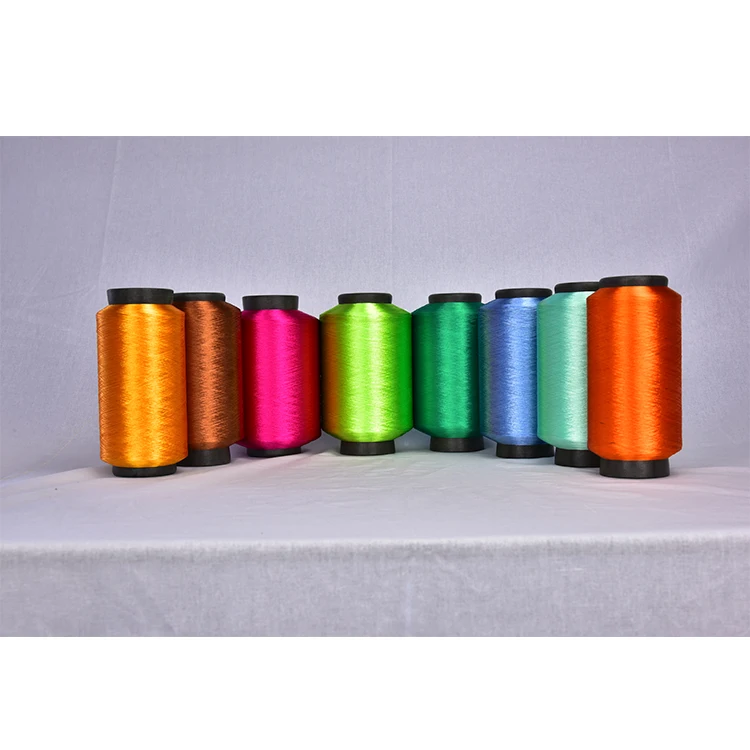 Free sample dope dyed FR 100% polyester textured yarn twist yarn