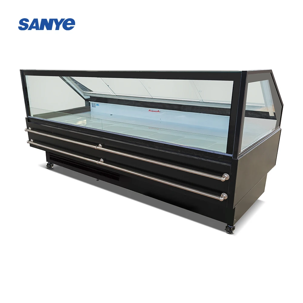 commercial butcher chiller display counter supermarket meat freezer for Butcher Shop