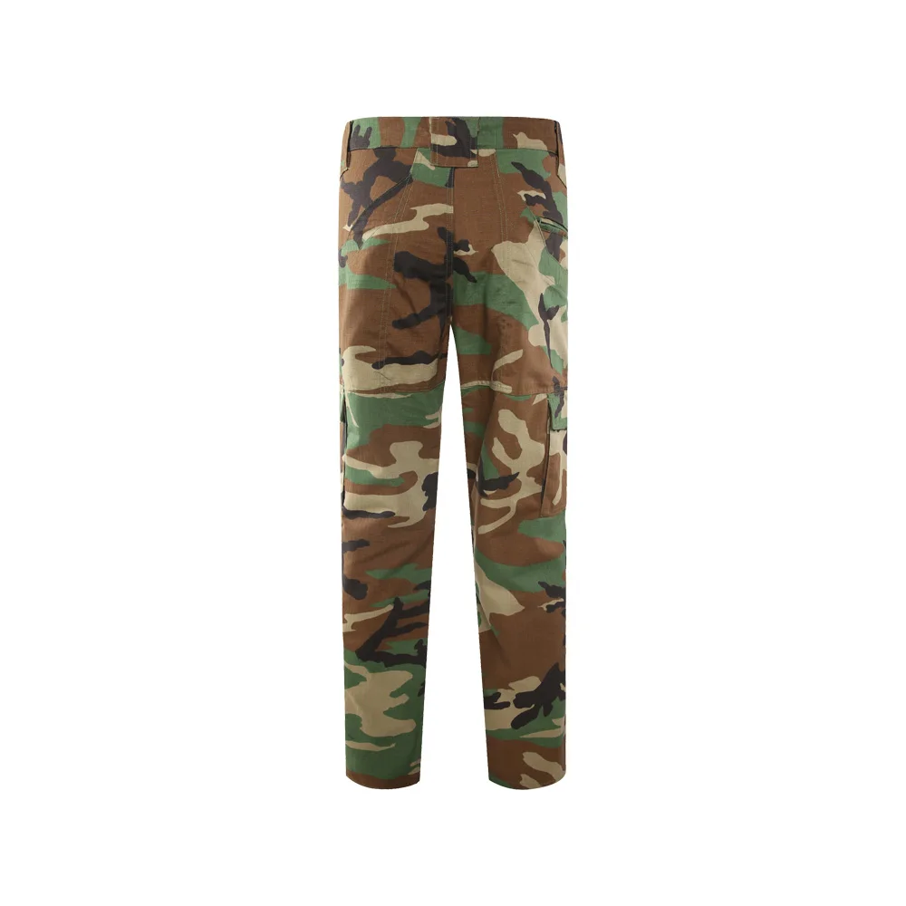 Woodland Camo American Tactical Clothes Outdoor Ripstop Hunting Security Guard Uniform French BDU Combat Camouflage Suit