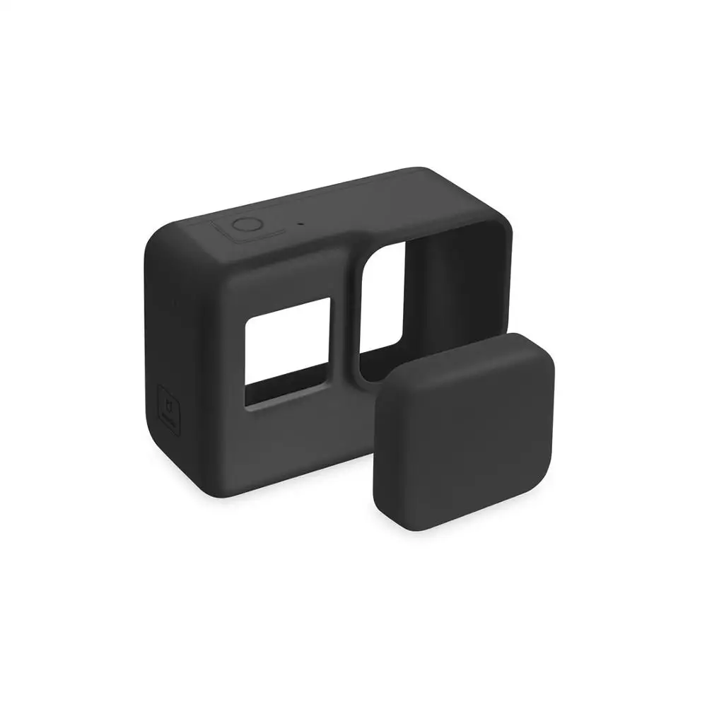 Мягкий силиконовый чехол защитный с крышкой для объектива Gopro Hero 7 6 5 защита от пыли аксессуары спортивной