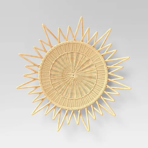 Handmade Rattan Wall Hanging Basket Wall Art Decor for Home Rattan Hand Woven Decorate Made In Vietnam