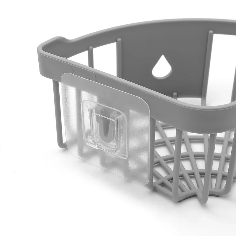 2021Hot-selling Wholesale Punch-free corner shelf toilet wash rack bathroom seamless wall-mounted tripod storage rack