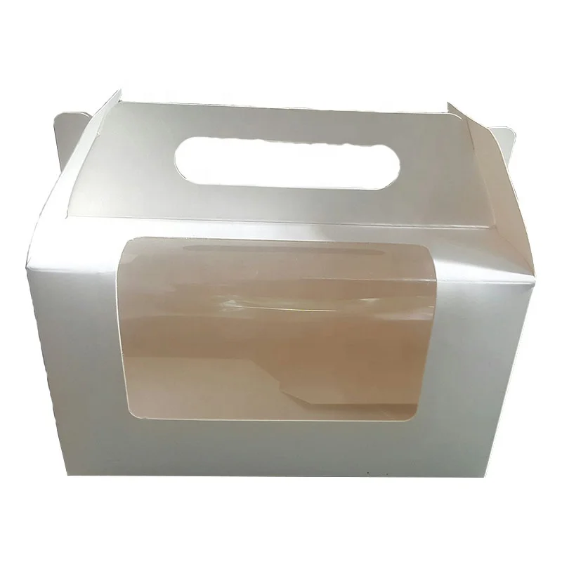 Promotional Cake Box With Handle With Logo Printing