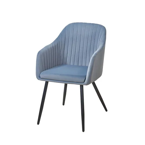 Free Sample Wholesale Design Room Furniture Nordic Velvet Modern Luxury Pink Upholstered Italian Dining Chair With Arms