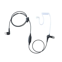 Single Wire Two Way Radio Headset M-type Walkie Talkie Earpiece Transparent Acoustic Tube