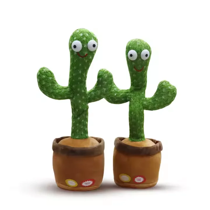 China supplier Interactive Talking Cactus Toys Singing and Dancing Plush Toys for Kids