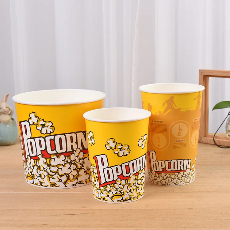 Wholesale disposable custom takeout restaurant food packaging popcorn french fries takeaway fried chicken paper bucket